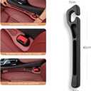 2PCS Car Seat Gapster, Car Seat Gap Filler for Filling Gaps Between Consoles, No Drop Seat Guard with Storage Slot, Black