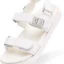 DREAM PAIRS Girls Sandals Casual Open Toe Two Adjustable Strapped Sandals with Hook and Loop for Little Kid/Big Kid, size 2