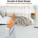 Comfort Zone 1500W Baseboard Heater for Indoor Use, Digital Adjustable Thermostat, 2 Heat Settings, 12H Timer, Dent-Proof Ends, Portable Electric Heater with Overheat & Tip-Over Protection, White