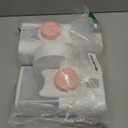 Hanging Cage Automatic Small Pet Food Bowl Water Bottle Dispenser, 1L Auto Gravity Pet Feeder and Waterer Set Kennel Feeding Station Crate Feeder Dish for Rabbit Puppy Cats Ferret (Pink)