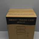 2 Pack 2.7 Gal Bathroom Trash Can with Lid, Automatic Trash Can Small Smart Garbage Can Touchless, Slim Motion Sensor Waterproof Plastic Trash Bins for Bedroom Office Kitchen Toilet (White)