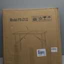 Bblife 4ft Portable Folding White Event Table, Plastic Pinic Camping Table wiht 2 Adjustable Heights, Indoor Outdoor Heavy Duty Utility Table with Carry Handle, White