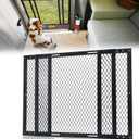 RV Screen Door Protector Adjusts from 22"- 31.5", Heavy Duty RV Entry Screen Door Grille - Black