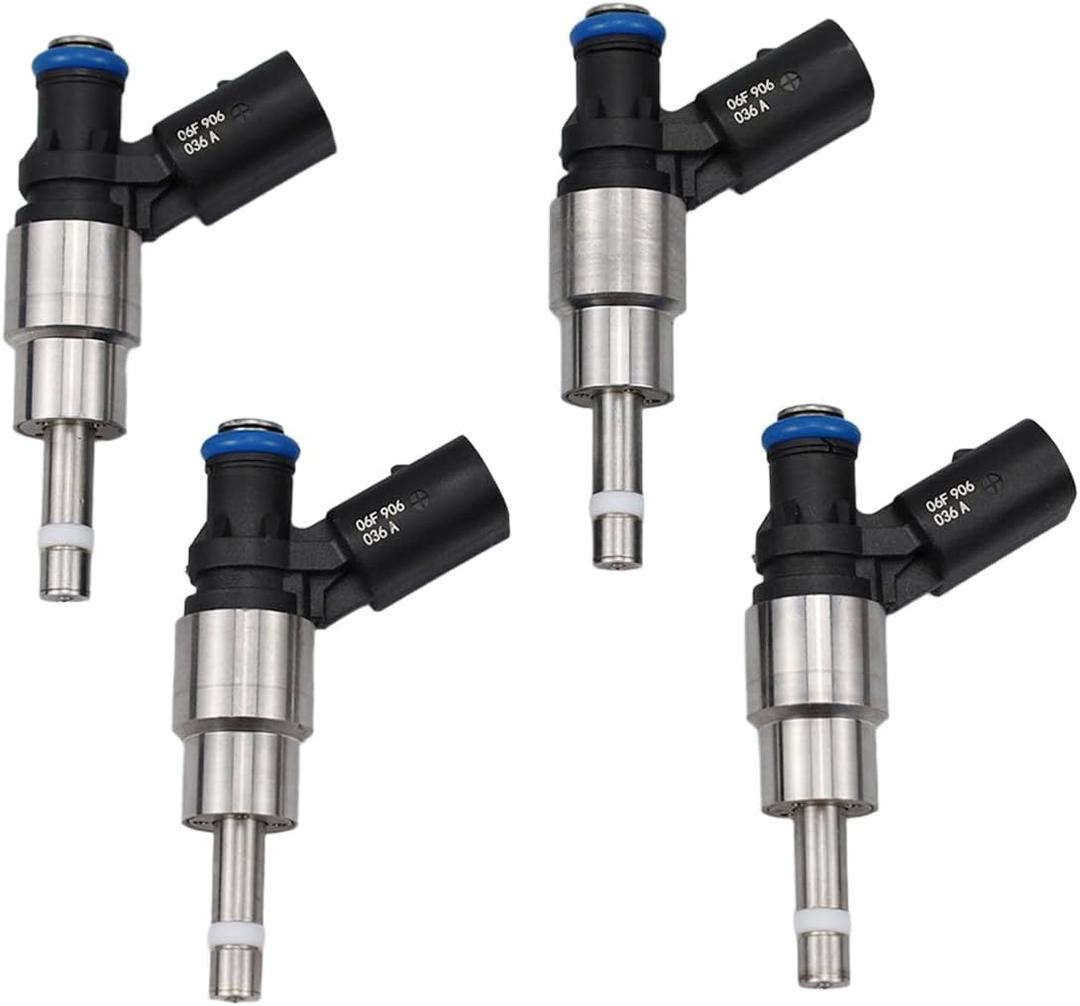 06F906036A Fuel Injectors 4pcs Compatible with A3 A4 S3 2.0L I4 TT 2.0L I4 Quattro 2.0L I4 Turbo, for Jett-a Passa Golf GTI 2.0L I4 Direct Fuel Injector Replacement OE Number 0261500020