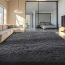 Ophanie Rugs for Living Room, 5x8 Area Rug Grey Fluffy Shag Large Fuzzy Plush Soft Rug, Gray Shaggy Carpets for Bedroom, Kids Boys Girls Dorm Nursery Home Decor Aesthetic (5 x 8 Feet, 1- Grey)