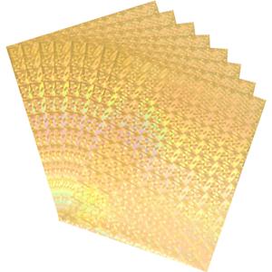 MECCANIXITY 100 Pack Toner Reactive Foil,Deco Foil Transfer Sheets 8.5"x11" A4 Hot Foil Paper for Laser Printer Scrapbooking Heat Transfer DIY Craft,Golden Gemstone