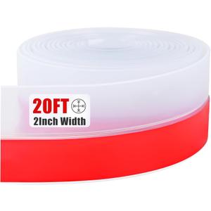 Draft Seal Tape for Doors and Windows 2 in x 20 Ft Silicone Weather Stripping Extra Thick 2mm Door Seal Strip with Strong Adhesive Draft Insulation Stopper Side Seal - Clear