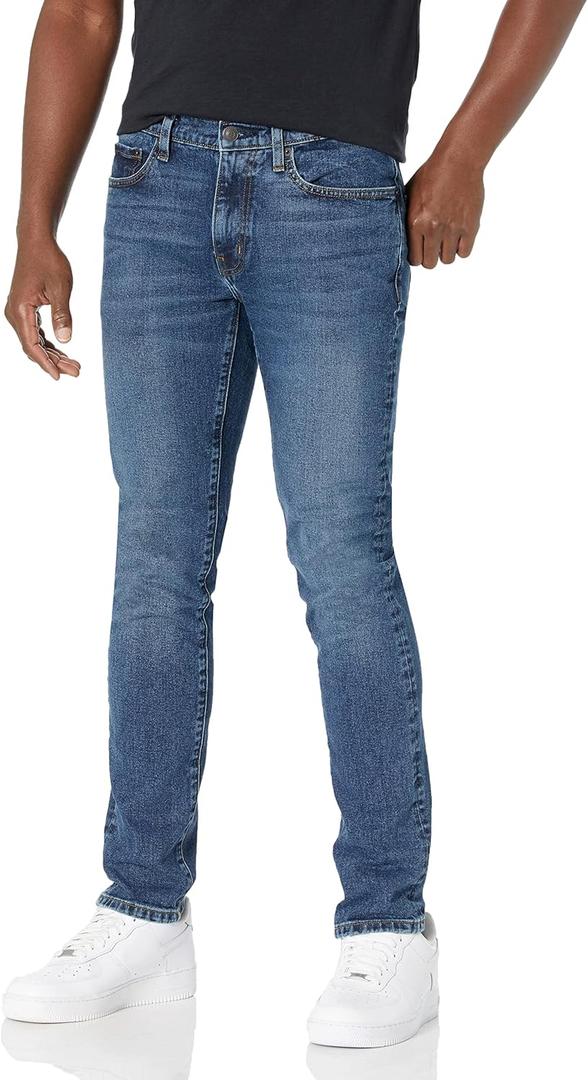 Amazon Essentials Mens Skinny-Fit Stretch Jean - Discontinued Colors (40W x 30L, Vintage Wash)