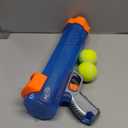 Nerf Dog Tennis Ball Blaster Dog Toy Gift Set, Tennis Ball Dog Fetch Toy Launches up to 50 ft, Dog Ball Thrower for All Breeds Includes Translucent Blue Tennis Ball Launcher and 3 Dog Tennis Balls (4 Piece Set)