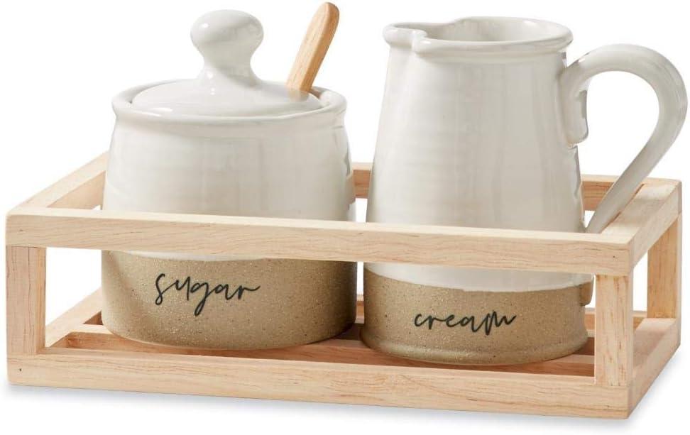 MUD PIE STONEWARE CREAM AND SUGAR