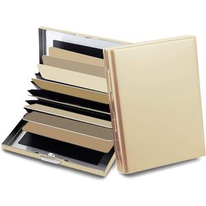 EASTNIGHTS RFID Credit Card Holder Protector Metal Credit Card Wallet Business Card Holder for Men Women Gift Box Package (Gold)