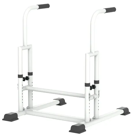 Pull Up Bar Power Tower Dip Bar Station Dip Stand Multi-Functional Workout Equipment Strength Training Machine for Men Women Home Gym,White