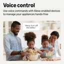 Amazon Basics Smart Plug, Works with Alexa Only, 2.4 GHz Wi-Fi, No Hub Required, 2 Pack, White