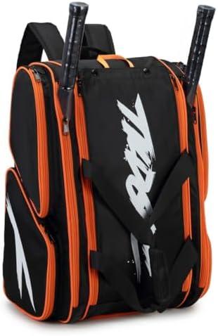 TILDOSAC Pickleball Bag - Large Paddle Bag for 4 Paddles & Accessories - Fence Hook, Extra Pockets, Shoe Compartment