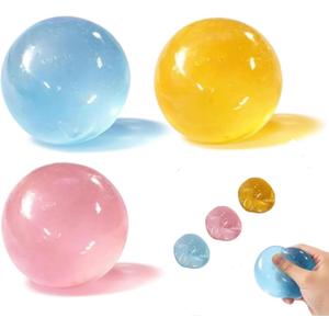 Coconut Oil Squishy, 3PCS Coconut Oil Stress Ball, Handmade Slow Rising Fidget Squeeze Toy for Stress Relief, Anxiety Calming Sensory Toy for Adults