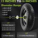 HQPASFY 2 Pack 14.5" Flat Free Tire 4.80/ 4.00-8 Wheelbarrow Tire and Wheel, 3" Centered Hub, 5/ 8" & 3/ 4" Bearings Replacement for Wheelbarrows, Garden Carts, Dump Carts, Lawn Equipment