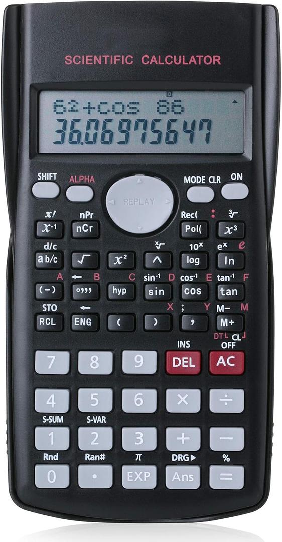 2 x Mr. Pen Scientific 2 Line Calculator - Fraction & College Math Calculator for Students & Engineers