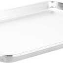 Nordic Ware Naturals Extra Large and Half Sheet Set - USA Made Aluminum Commercial Quality Sheet Pan for Baking or Roasting, Encapsulated Galvanized Steel Rim Prevents Warping, Big Sheet + Half Sheet, Half Sheet and Big Sheet, 1-Pack
