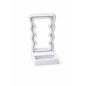 Wireless Induction Speaker 5-in-1 Bluetooth Speaker with Phone Holder, Surround Sound, 3500mAh, 8 RGB Ambient Lights, 360° Adjustable Stand, Holder for iPhone/Android/iPad Gifts for Men Women (White)