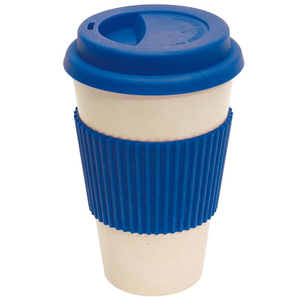 Eco Mug Reusable Travel Coffee Mug 16oz Blue Soft Grip BPA Free Insulated Fill Brew Eco Mug BPA Free 16 Oz