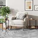 TUTOTAK Small Side Table, Narrow End Table, Skinny Sofa Table, Slim Nightstand, Couch Table, Living Room, Bed Room, Brown TB01BB062 (2-Tier7.9"D x 15.8"W x 22.5"H)