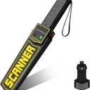 RANSENERS Metal Detector Wand,Security Wand,Portable Adjustable Sound & Vibration Alerts, Detects Weapons Knivers Screw (High Sensitivity, Black)