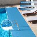 Tondiamo Drainage Pool Flooring Mats Swimming Pool Non Slip Mat PVC Splash Matting Mesh Hollow Doormat Roll for Outdoor Indoor Patio Restaurant Garage Kitchen Bathroom Bars(3 x 10 ft,Blue)