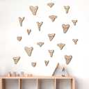 RattanView 20 Pcs Wooden Shark Teeth Nursery Wall Decor Shark Tooth Wall Art Baby Room Nursery Decor Megalodon Beach House Decoration for Boys Kids Room Bathroom Bedroom Lover Gift