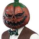 CreepyParty Deluxe Novelty Halloween Costume Party Props Latex Pumpkin Head Mask (Pumpkin)