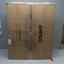 COLAMY Wooden Dining Chairs Set of 4, Modern Fabric Upholstered Kitchen Side Chairs, Farmhouse Dining Room Chair with Foot Pegs, Beige