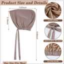 Cuffbow 6 Pcs Satin Lined Hijab Undercap for Women Muslim Turban Hijab Hat Inner Islamic Headwear Bonnet for Hat Sleep Cap