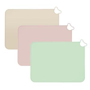 PandaEar 3 Pack Silicone Placemat for Toddlers Kids for Dining Table & Restaurants - Portable Silicone Mat for Baby Eating - Food Grade Non-Slip Baby Table Mat