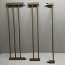 Cumbor 29.7-48" Baby Gate for Stairs, Mom's Choice Awards Winner-Dog Gate for Doorways, Auto Close Safety Pet Gate for Dogs Indoor, Easy Install Pressure Mounted Child Gate with Walk Thru Door, Brown