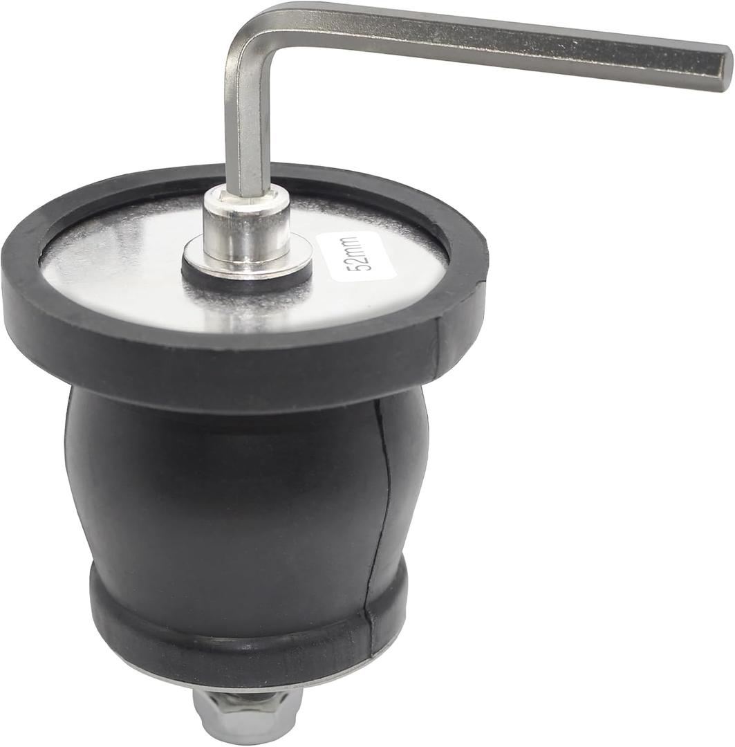 Expandable Mechanical Seal Cleanout Pipe Plug-Rubber Expansion Scupper Plugs & Removable Stainless Steel Allen Wrench Handle, 2-1/16 to 2-9/16 in Sewer Cap Cover, Winterizing Pool Boat Plugs (DL52-Fit 2.05"~2.56"(52~65mm))