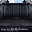 TTX LIGHTING Custom Fit Seat Covers for Toyota Corolla Cross L,LE,XLE 2022-2026 (Not for Hybrid) Faux Leather Corolla Cross Car Seat Covers Full Set Black