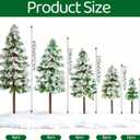 jiebor 28pcs Mini Christmas Trees Small Fake Miniature Snow Pine Model 2-5 Inch for DIY Village Train Railway Sand Table Buildings Architecture Diorama Garden Scenery Decor Supplies Green