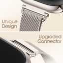 14MM Ultra-Slim Milanese Loop for Apple Watch Band for Women Metal Mesh Strap Strong Magnetic Lock, Breathable WristBand for iWatch 42mm(Series 3 2 1) 44mm 45mm 46mm 49mm, Starlight