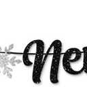 Happy New Year Black Banner for Party Sign, Eve/Christmas/Holiday Decorations Supplies