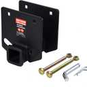 Trailer Hitch 863803 RV Bumper Hitch Receiver Adapter, 2-inch Receiver, Fits 4-inch Square RV Rear Bumpers, Hitch Pin Kit Included