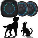 Soft Ring Blk Dog Bells to Go Outside - Wireless Dog Door Bell with 1000ft Range, 60 Melodies, LED, Waterproof Potty Training Bell for Dogs - Dog Door Bells for Potty Training(2 Bells & 1 Receiver)