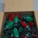 C9 LED Christmas Lights Outdoor,33 Feet 50 LED 8 Lighting Modes Waterproof Connectable Christmas String Lights for Outside Roofline Patio Home Xmas Decorations (Red & Green)