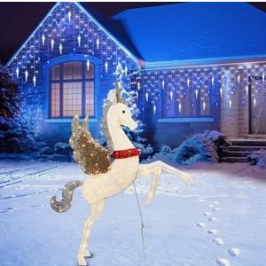4.7ft Lighted Unicorn Outdoor Christmas Decorations for Yard Lawn 3D-Unicorn