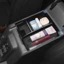 2026 Upgrade Center Console Organizer fit for 2025 2026 Ford Bronco 4 Door Bronco Center Console Storage with Rubber Mats for Ford Bronco 2025+ Storage Accessories|Not for 2 Dooor/Manual/Sport Model|