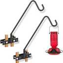 FEED GARDEN 2 Pack 13.5 Inch Deck Hooks for Vertical Railing, Adjustable Deck Bird Feeder Hanger for Hanging Lanterns, Wind Chimes, Flower Baskets, Suet Feeders