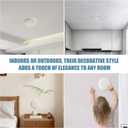 CP3540 Ceiling Cover Plate, Round Electrical Box Cover for 3-1/2" to 4" Holes - 5 Pcs (White)