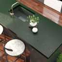 VEELIKE Thick Dark Green Wood Contact Paper Peel and Stick Waterproof Wood Grain Wallpaper for Countertops Table Cabinets 24''x118'' Self Adhesive Removable Wooden Vinyl Wrap for Kitchen Bathroom