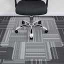 Large Chair Mat for Carpet, Easy Glide Plastic Carpet Floor Protector Mat for Office Chairs for Work & Home (45" x 53" with lid, for Carpeted Floors)