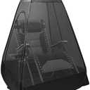 Emsiok 1-Person Camping Chair Pop up Tent, 47"x47"x59" See Through Single Mesh Tent Bugs Barrier Mosquito Net 2 Zipper Doors Outdoor Sports Pod Shelter with Bag for Fishing, Not Included Chair