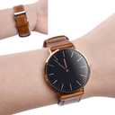 Ritche Leather Watch Strap with Quick Release Pins, 18mm Replacement Watch Band for Men and Women, Fits Smartwatches & Traditional Watches