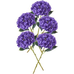 PARTY JOY 4PCS Artificial Hydrangea Silk Flowers Bouquet Faux Hydrangea Stems for Wedding Centerpieces Home Decor